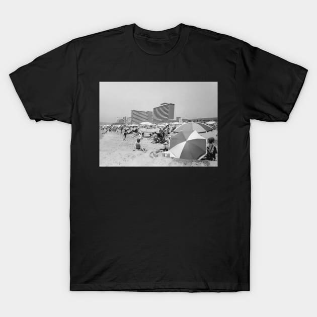 Vintage Beach Day at Durban Beach T-Shirt by In Memory of Jerry Frank